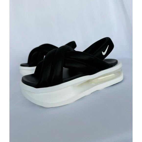 10 WOMEN'S NIKE AIR MAX ISLA SANDAL BLACK WHITE FJ5929-002 SANDALS - Picture 2 of 8